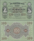 Deutschland - Altdeutsche Staaten: Die Sächsische Bank zu Dresden 100 Mark 1874, Lit. F, Serie XVII., ohne Handunterschrift auf der Rückseite, Grabows...