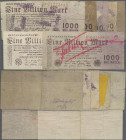 Deutschland - Deutsches Reich bis 1945: Kleines Lot mit 7 zeitgenössischen Fälschungen der 1 Billion Mark 1923, Ro.126, mit Aufschrift ”Falsch” oder S...