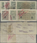 Deutschland - Deutsches Reich bis 1945: Kleines Lot mit 7 zeitgenössischen Fälschungen der 2 Billionen Mark 1923, Ro.132, mit Aufschrift ”Falsch”, Ste...