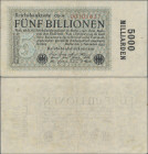 Deutschland - Deutsches Reich bis 1945: 5 Billionen Mark vom 07. November 1923, Firmendruck, Serie ”CD”, KN 8-stellig, Ro.133i, saubere Gebrauchserhal...