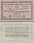 Deutschland - Deutsches Reich bis 1945: Schatzanweisung des Deutschen Reichs zu 8,40 Mark Gold = 2 Dollar 1923, KN 7-stellig ohne Unterschrift mit zwe...