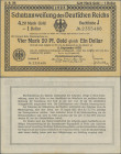 Deutschland - Deutsches Reich bis 1945: Schatzanweisung des Deutschen Reichs zu 4,20 Mark Gold = 1 Dollar 1923, RSV-Linienmuster und 7-stellige KN, Ro...