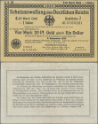 Deutschland - Deutsches Reich bis 1945: Schatzanweisung des Deutschen Reichs zu 4,20 Mark Gold = 1 Dollar 1923, RSV-Linienmuster und 7-stellige KN, Ro...