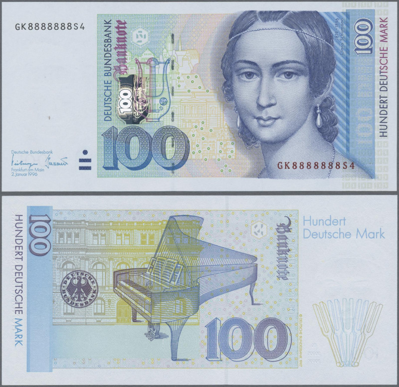 Deutschland - Bank Deutscher Länder + Bundesrepublik Deutschland: 100 DM 1996, R...