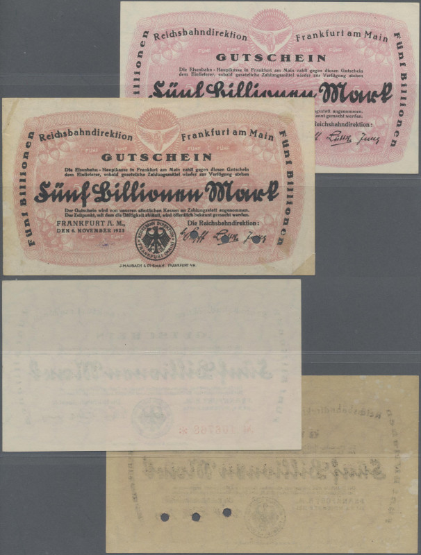 Deutschland - Reichsbahn: RBD Frankfurt am Main 5 Billionen Mark 1923 (MGG 008.1...