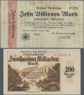 Deutschland - Reichsbahn: Lot mit 20 Banknoten diverser Reichsbahndirektionen, in vielen Fällen das Original und die dazugehörende zeitgenössische Fäl...