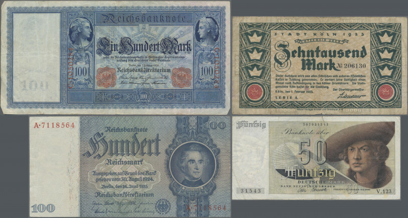 Deutschland - Sonstige: Riesiges Lot mit geschätzten 3500 bis 4000 Banknoten Kai...