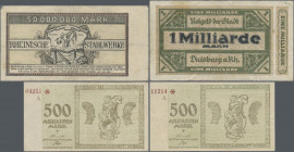 Deutschland - Sonstige: Lot mit mehr als 500 Banknoten und Notgeld, einige in größeren Quantitäten, dabei u.a. Bayern 100 Mark 1900 (Ro.BAY3, VF), 500...