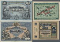 Deutschland - Sonstige: Sehr schönes Konvolut mit mehr als 400 Banknoten Kaiserreich bis Inflation, einige Länderbanknoten und etwas Ausland (Frankrei...
