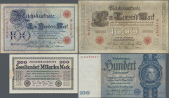 Deutschland - Sonstige: 2 Alben mit mehr als 380 Banknoten Deutsches Reich von 1898 bis ca. 1939 mit einem kleinen Teil Notgeld und Länderscheinen, da...