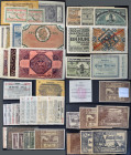 Deutschland - Notgeld - Baden: Sehr saubere alphabetisch angelegte Sammlung von ca. 1300 Scheinen in drei Alben. Es sind etliche mittlere und bessere ...