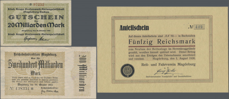 Deutschland - Notgeld - Sachsen-Anhalt: Magdeburg, Mappe mit durchaus interessan...
