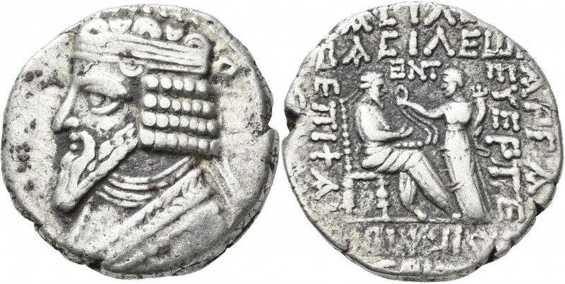 Parther: Parther, Königreich der Arsakiden, Gotarzes II., 40-51 n. Chr. AR-Tetra...