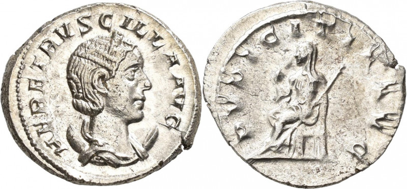Herennia Etruscilla, Gattin des Traianus Decius: AR-Antoninian, 249-251 n. Chr.,...