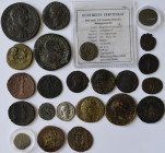Römische Kaiserzeit: Kleines Konvolut von insgesamt 23 Münzen, 20 x römischen Bronzemünzen (meist Römische Kaiserzeit) sowie 1 Paduaner des Lucius Ver...