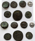 Römische Münzen: Lot 7 nicht näher bestimmter Münzen. Dabei Diobol Ptolemaios, Follis Diocletianus und Andere.
 [differenzbesteuert]