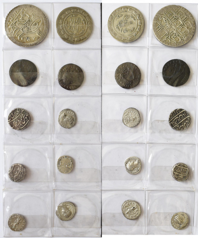 Antike: Kleines Lot mit 10 Münzen, dabei Römer, Indien, Osmanisches Reich. Nicht...
