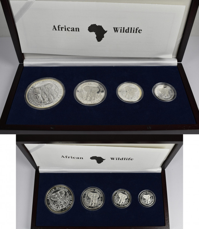 Somalia: African Wildlife: Silbermünzen Set 1/4 OZ - 2 OZ 2004 aus der beliebten...