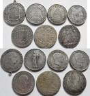 Italien: Lot 7 Münzen aus Bella Italia. Dabei Talero 1918 aus Eritrea, Venedig 1789, Carlo Felice 5 Lire 1826, 5 Lire 1808, 1811,1848, Ferdinand IV. 1...