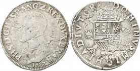 Niederlande: Brabant, Philipp II. 1555-1598: Philippstaler (Ecu Philippe, Philipps-Daalder) 1557 mit Titel von England PHS... ANG... 33,5 g. Davenport...