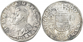 Niederlande: Brabant, Philipp II. 1555-1598: Philippstaler (Ecu Philippe, Philipps-Daalder) 1557 mit Titel von England PHS... ANG... 34,02 g. Davenpor...