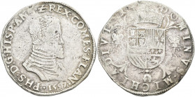 Niederlande: Flandern, Philipp II. 1555-1598: Philippstaler (Ecu Philippe, Philipps-Daalder) 1557 mit Titel von England PHS... ANG... 34,18 g. Davenpo...