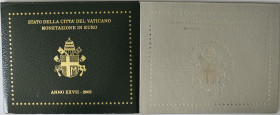 Vatikan: Lot 2 Stück: KMS 2003 + 2005 in der Qualität Stempelglanz. Sehr gesuchte Sätze mit dem Bild von Johannes Paul II. Jeder Satz beinhaltet die U...