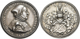 Altdeutschland und RDR bis 1800: Baden-Baden, Jakoba, Herzogin von Bayern, Tochter Philipps I. 1507-1580: Medaille 1560, Brustbild nach rechts mit Hau...