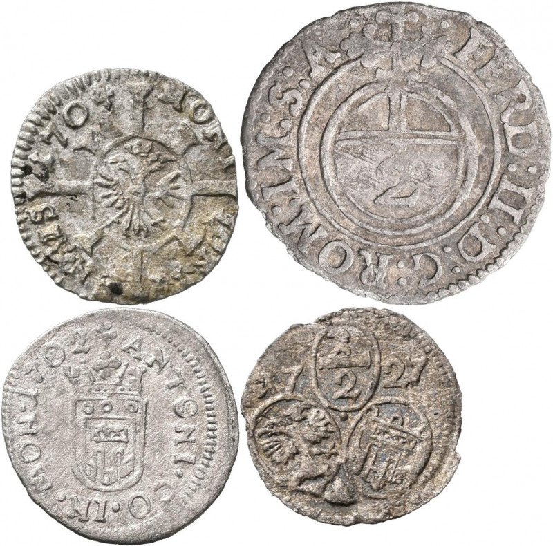 Altdeutschland und RDR bis 1800: Montfort, Grafschaft: Lot 5 Münzen, dabei: Kreu...