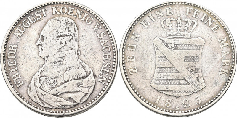 Sachsen: Friedrich August I. 1806-1827: Taler 1825 S (Konventionstaler). AKS 30,...