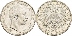 Preußen: Wilhelm II. 1888-1918: 2 Mark 1898 A, Jaeger 102, vorzüglich - Stempelglanz.
 [differenzbesteuert]