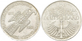 Bundesrepublik Deutschland 1948-2001: 5 DM 1952 D, Germanisches Museum, Jaeger 388. Vorzüglich.
 [differenzbesteuert]