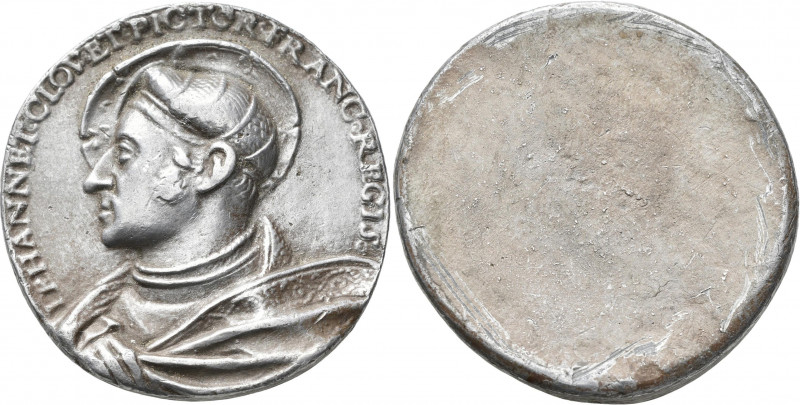 Medaillen alle Welt: Frankreich: Einseitige Bleigussmedaille o. J., Modell von J...