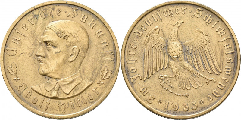 Medaillen Deutschland: Drittes Reich: Æ Medaille 1933 von O. Glöckler auf die Er...