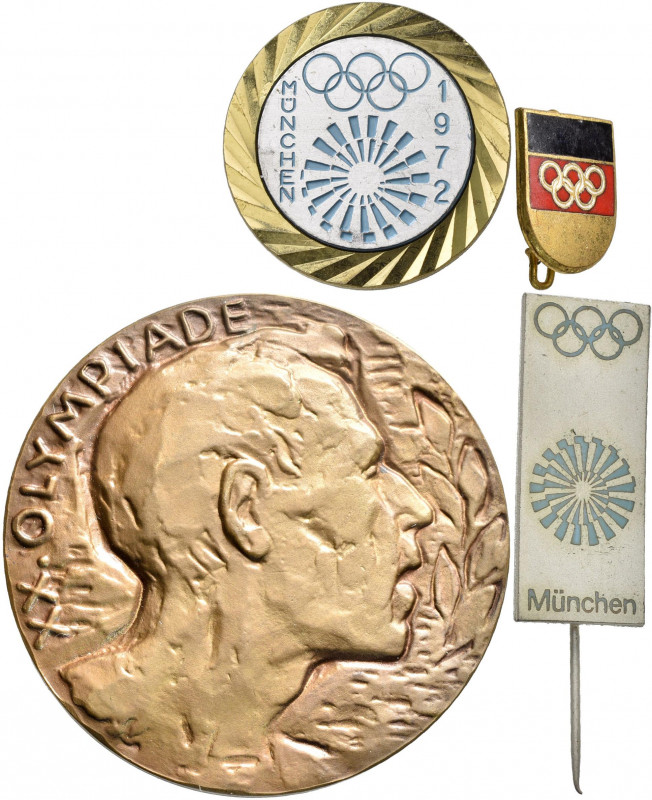 Medaillen Deutschland: Olympia: Lot 7 Stück mit Bezug zu den Olympischen Spielen...