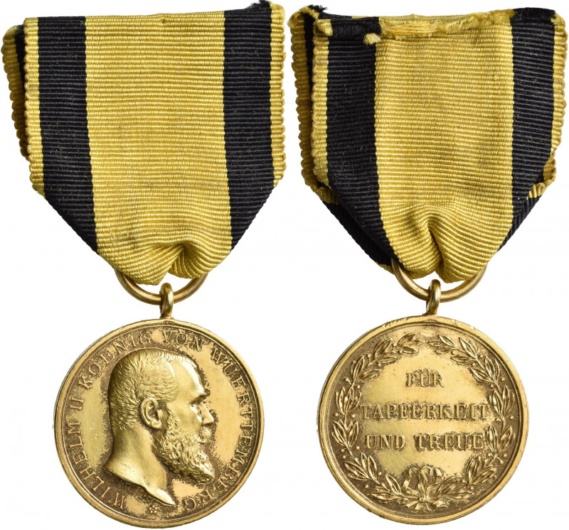 Orden & Ehrenzeichen: Württemberg: Goldene Militärverdienstmedaille, Für Tapferk...