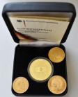 Alle Welt: Kleines Lot 4 Goldmünzen, dabei: BRD 100€ Goldmünze 2005 FIFA-Fußball WM (F), Preußen, Friedrich III. 10 Mark 1888 (J. 247), Österreich-Ung...