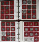 Alle Welt: FAO / F.A.O. : 3 Alben mit diversen Münzen aus der beliebten Serie. Dabei auch eine Banknote und 2 Mini Goldmünzen. Insgesamt 290 Münzen, e...