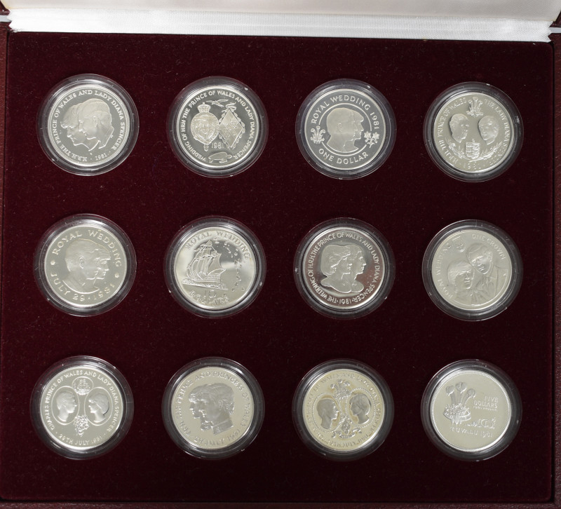 British Commenwealth: The Royal Marriage Commemorative Coin Collection 1981: 12 ...