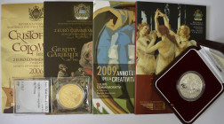San Marino: Kleines Lot mit 4 x 2 Euro Gedenkmünzen (2006, 2007, 2009 und 2010), eine vergoldete 5 Euro Münze und eine 10 Euromünze.
 [differenzbeste...