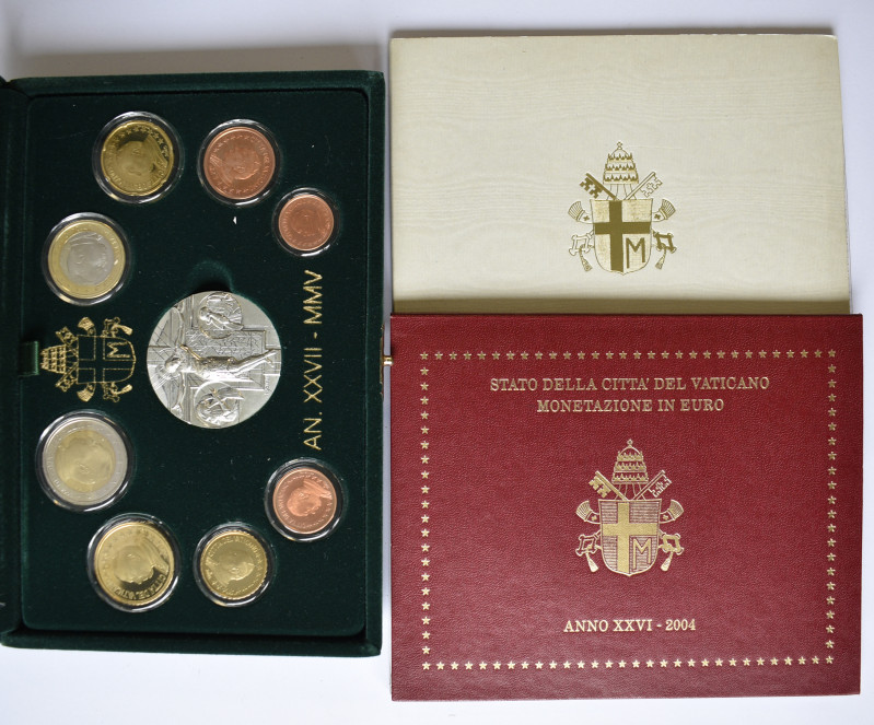 Vatikan: Johannes Paul II. 1979-2005: Kleines Lot 3 Sätze, dabei Lire Satz Anno ...