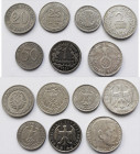 Deutschland: Kleines Lot 7 ausgewählte deutsche Münzen, dabei: 20 Pfennig 1887 A (J. 6), 25 Pfennig 1910 A (J. 18), 50 Pfennig 1927 A (J. 324), 2 Reic...