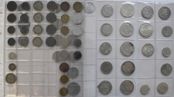 Deutschland 1871 - 1945: Kleines Lot diverse Münzen, dabei zwei Blätter mit Kleinmünzen wie z.B. 20 Pfennig 1890 G, sowie ein Blatt mit Silbermünzen v...