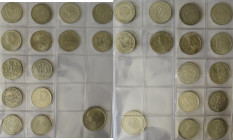 Weimarer Republik: Lot 15 Münzen zu 3 Reichsmark (14) und 5 Reichsmark (1) 1924-1932. Dabei 3 MArk 1924 A (J. 312), Lübeck (J. 323), Lessing (J336), V...