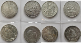 Weimarer Republik: Nettes Lot mit 4 Münzen, dabei 3 Mark 1928 Naumburg (J. 333), 1930 Zeppelin (J. 342), 1930 Vogelweide (J. 344) und 1931 von Stein (...
