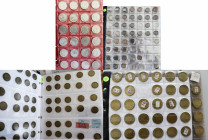 Bundesrepublik Deutschland 1948-2001: 7 Alben mit Kleinmünzen der BRD. Der Sammler hat bei den Münzen nach Varianten geschaut und alle Abweichungen te...