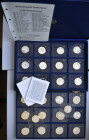 Bundesrepublik Deutschland 1948-2001: 37 x 10 DM Gedenkmünzen 1987 - 2001 in der höchsten Qualität polierte Platte. In Kassette, mit VfS Beschreibunge...