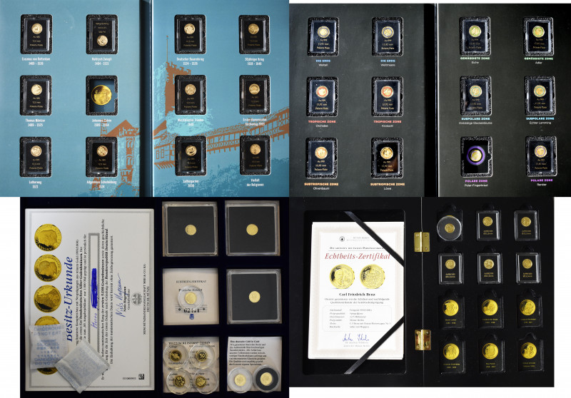 Medaillen Deutschland: Sammlung Goldmedaillen aus verschiedenen Legierungen zu f...
