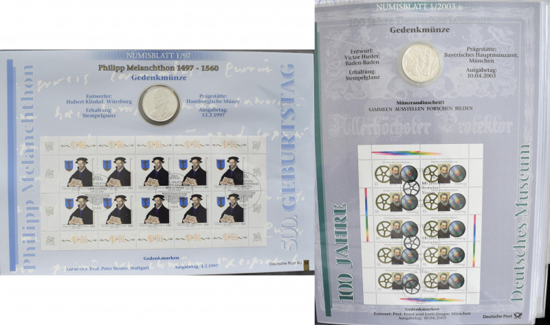 Numisbriefe, Numisblätter: Album mit Numisbriefe 1/1997 (Melanchthon) bis 1/2003...