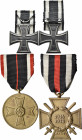 Orden & Ehrenzeichen: Lot 3 Stück: Eisernes Kreuz II. Klasse in Schmucketui mit zugehöriger Verleihungsurkunde vom 12.09.1916, dazu Frontkämpferehrenk...
